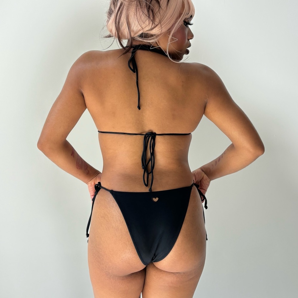 Cut out heart bikini bottom